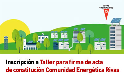 Inscripción a Taller constitución Comunidad Energética Rivas Renovable día 24 de Octubre de 2024