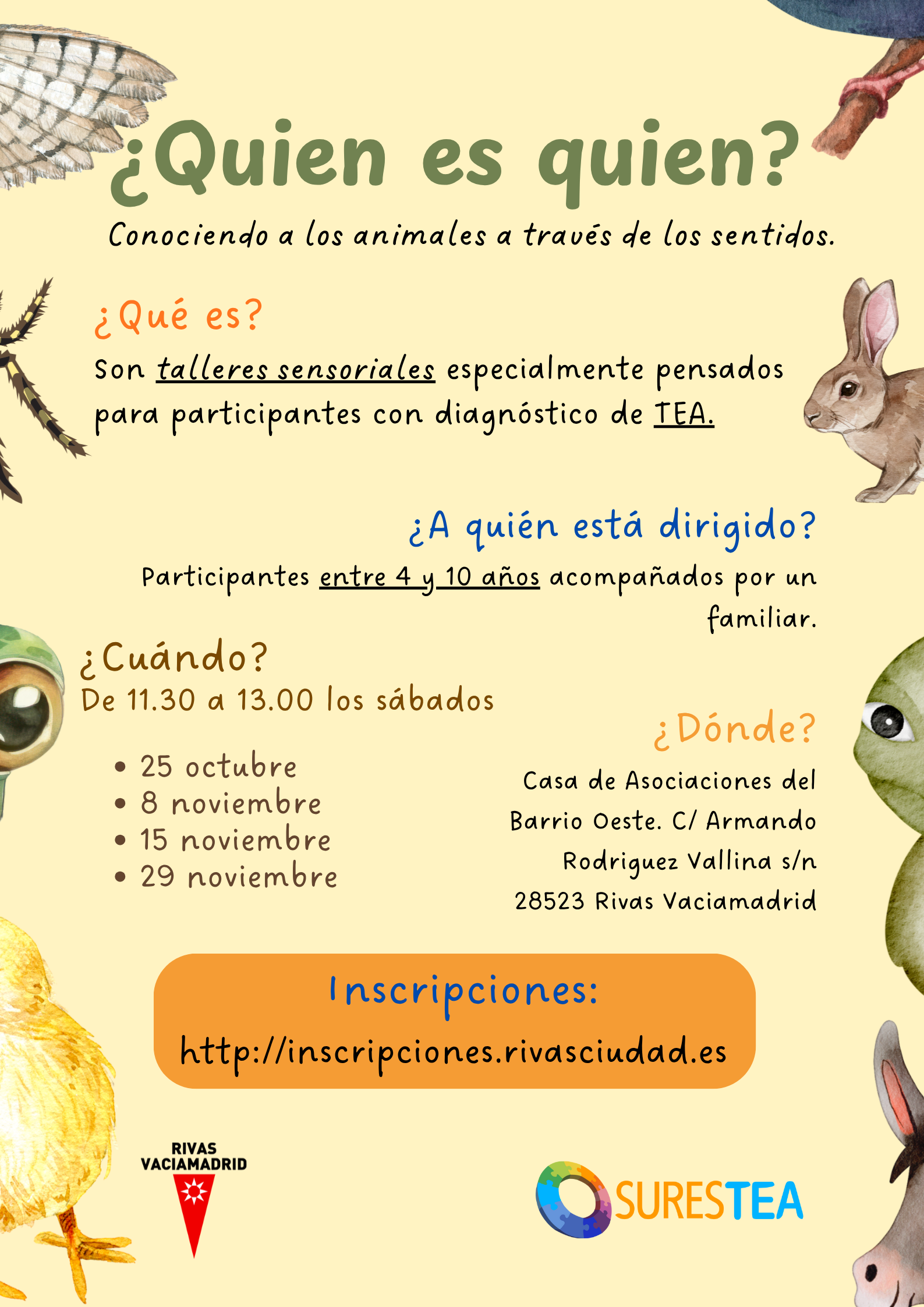 cartel Definitivo Talleres Sensoriales Rivas