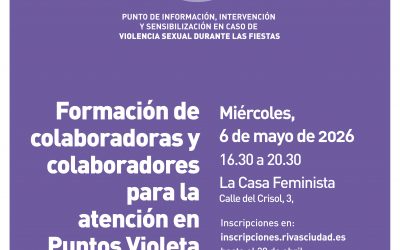 Formación colaboradores y colaboradoras voluntarias del Punto Violeta en fiestas de Mayo 2026